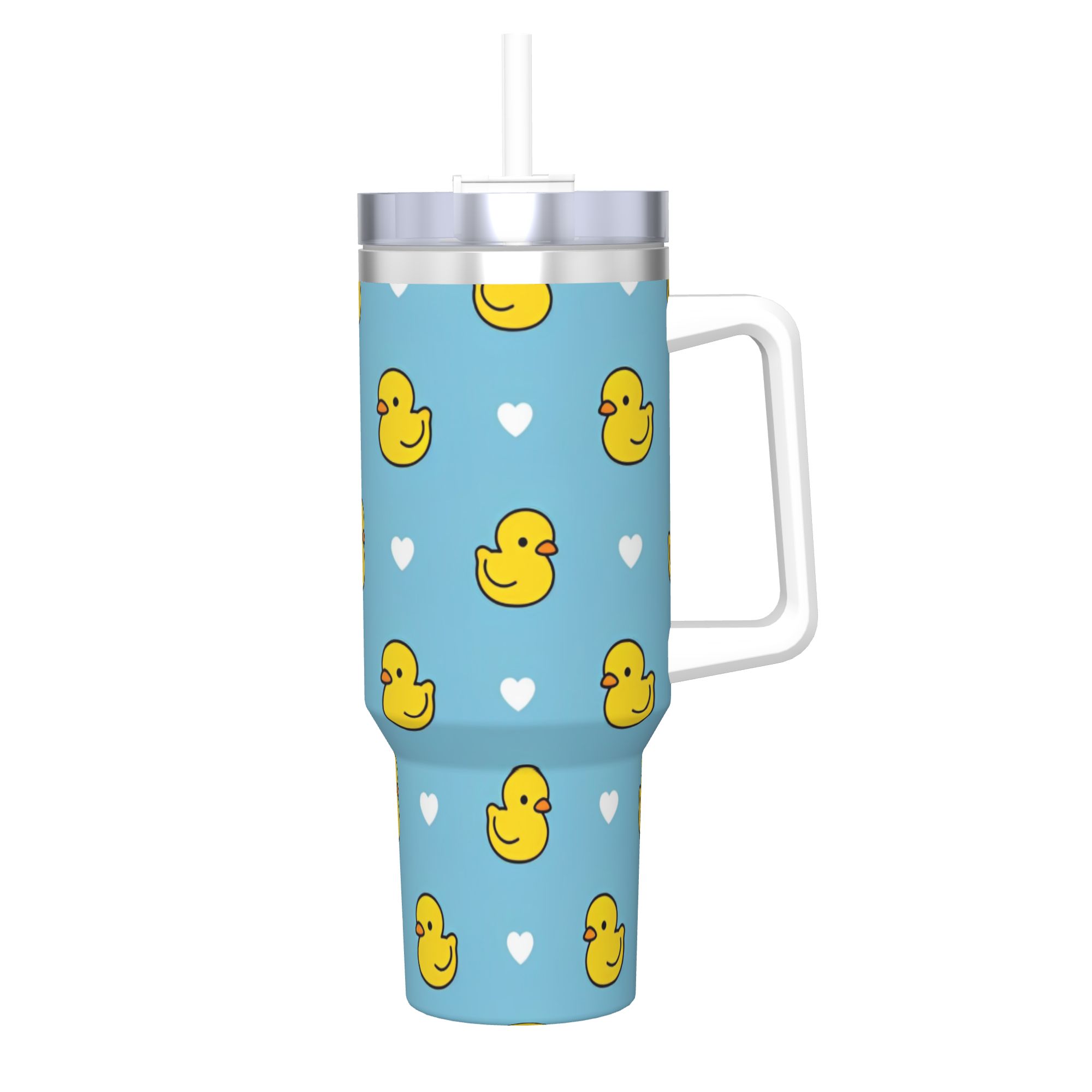 Vacuum Insulated Flask - Cute Duck Cartoon Tumbler Vacuum Insulated