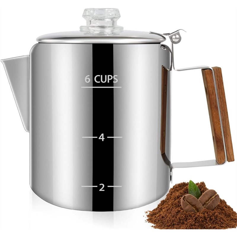 Camp Percolator Coffee - ABFU-For Home And Camping 6 Cup