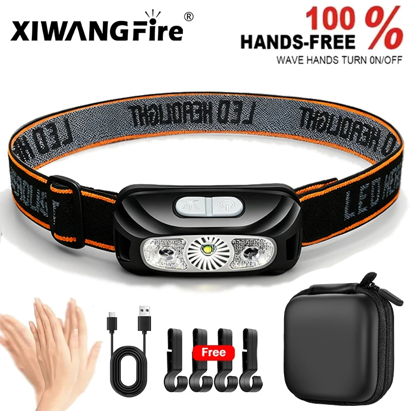 Outdoor Camping Adventure - Strong Light Headlamp Portable LED Sensor