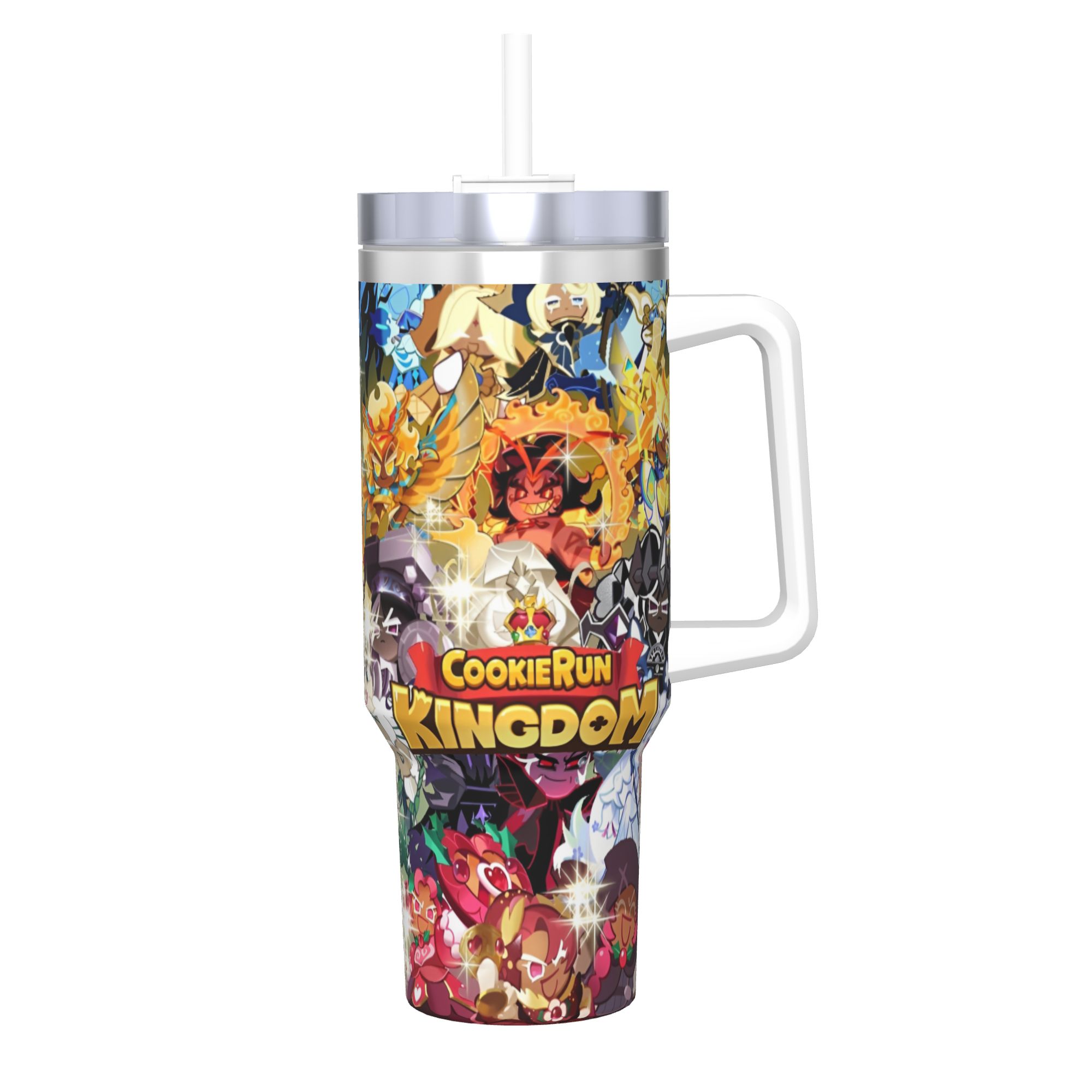 Vacuum Insulated Flask - Cookie Run Kingdoms Tumbler With Straw
