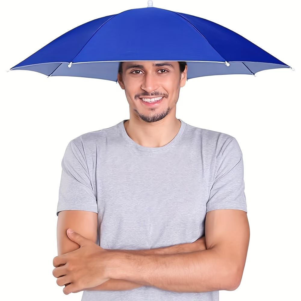 Outdoor Camping Hat - Elastic Headband Umbrella Hat, UV Protection