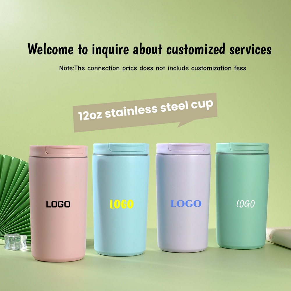 Vacuum Insulated Flask - 12OZ Travel Stainless Steel Coffee Cup