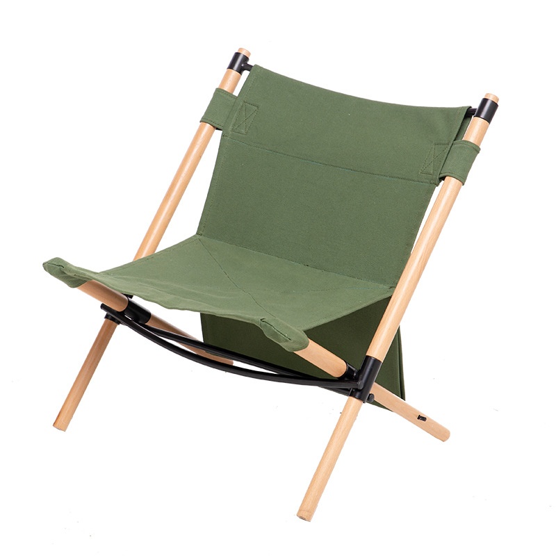 Outdoor Activities In Camping - Portable Solid Wood Chair For Outdoor
