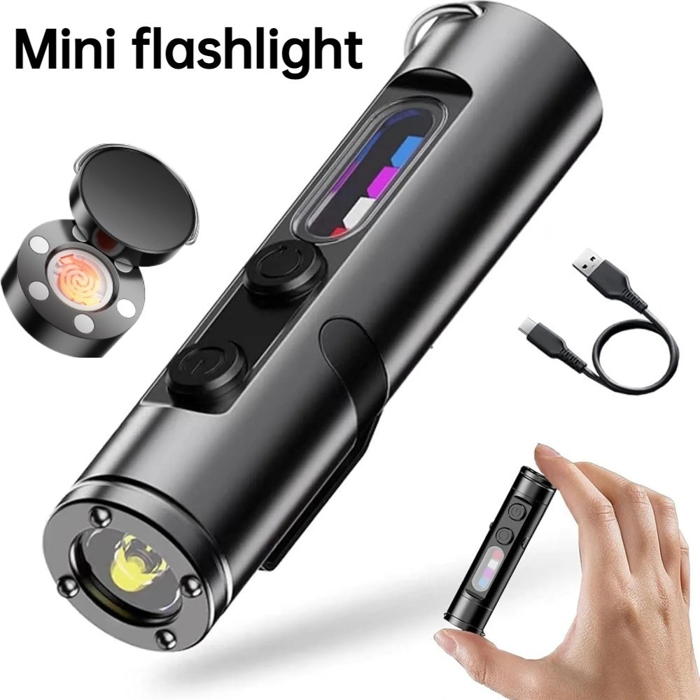 Outdoor Camping Hat - Mini Outdoor Flashlight Type C Rechargeable