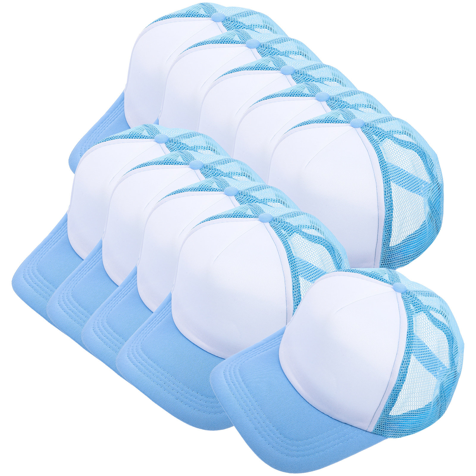 Outdoor Camping Activities For Adults - 10Pcs Mesh Baseball Hat Blank Sublimation