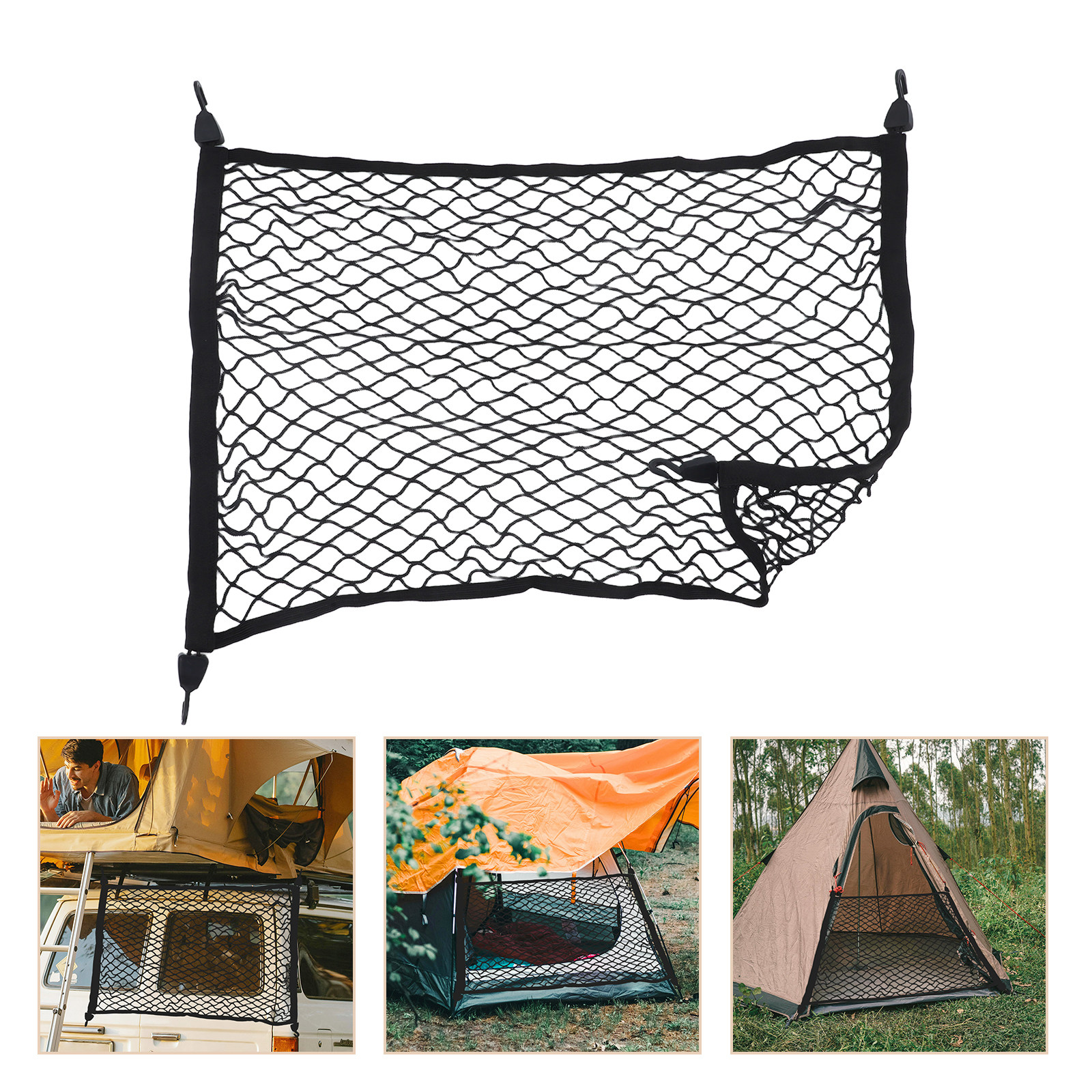 Outdoor Camping Vehicle Wagon - Foldable Elastic Cargo Net Camping Cart
