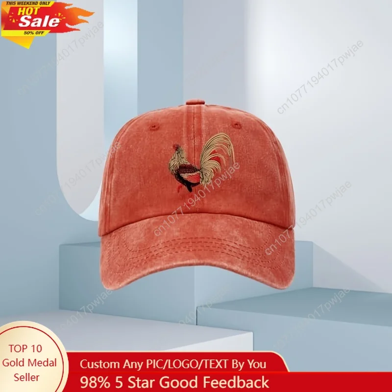 Outdoor Camping Hat - [Chicken Print Baseball Cap] Adjustable Unisex