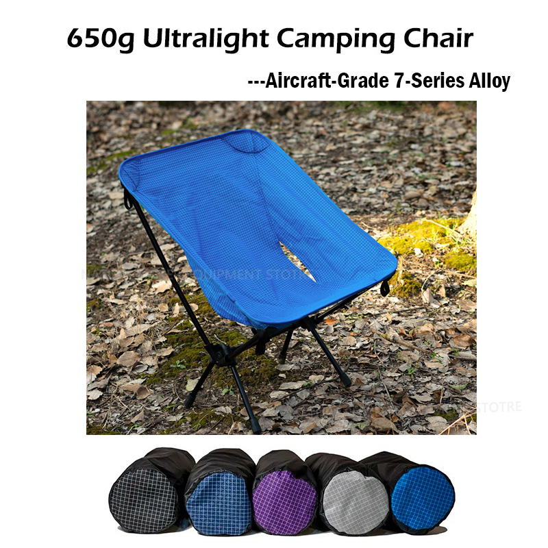 Outdoor Camping Chairs Folding - 650g Ultralight Folding Camping Chair XGrip