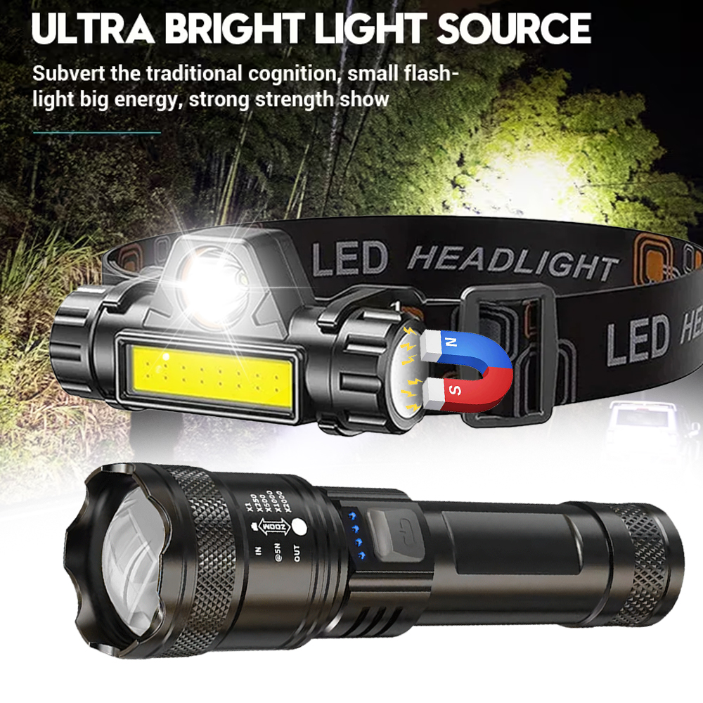 Camping Lantern - Ultra Bright LED Flashlight Type-C Rechargeable