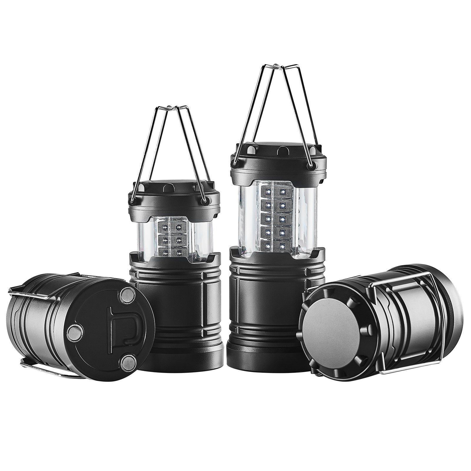 Camping Lantern - Set of 4 Collapsible LED Camping