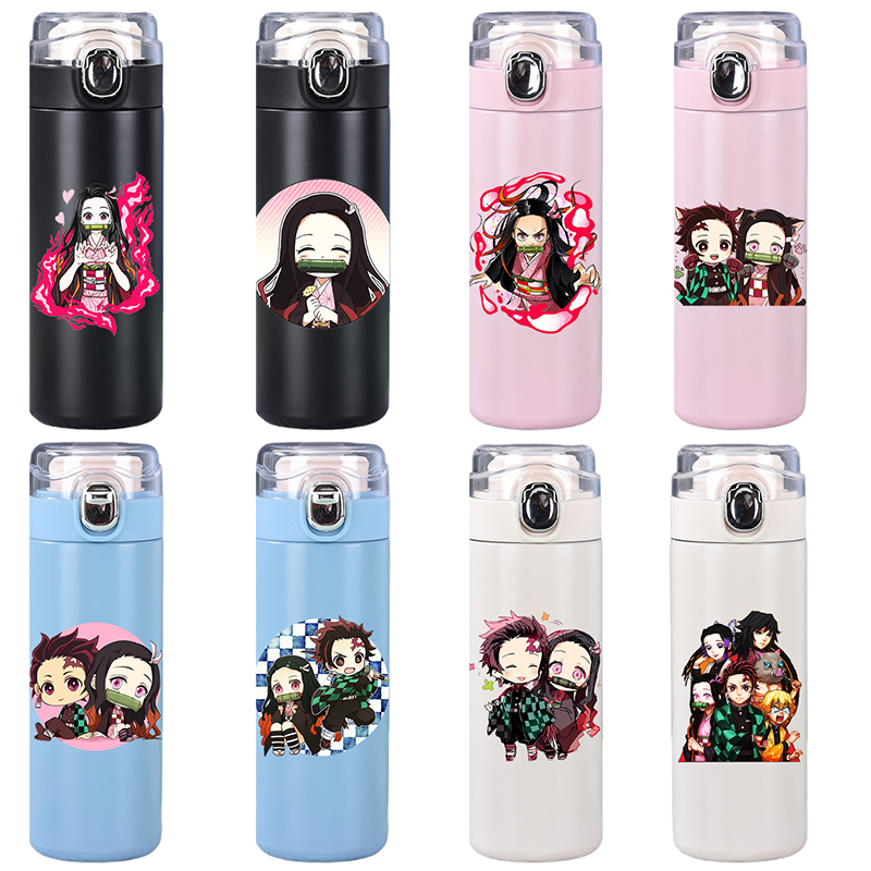 Vacuum Insulated Flask - Anime Demon Slayer Printed 400ml Thermos