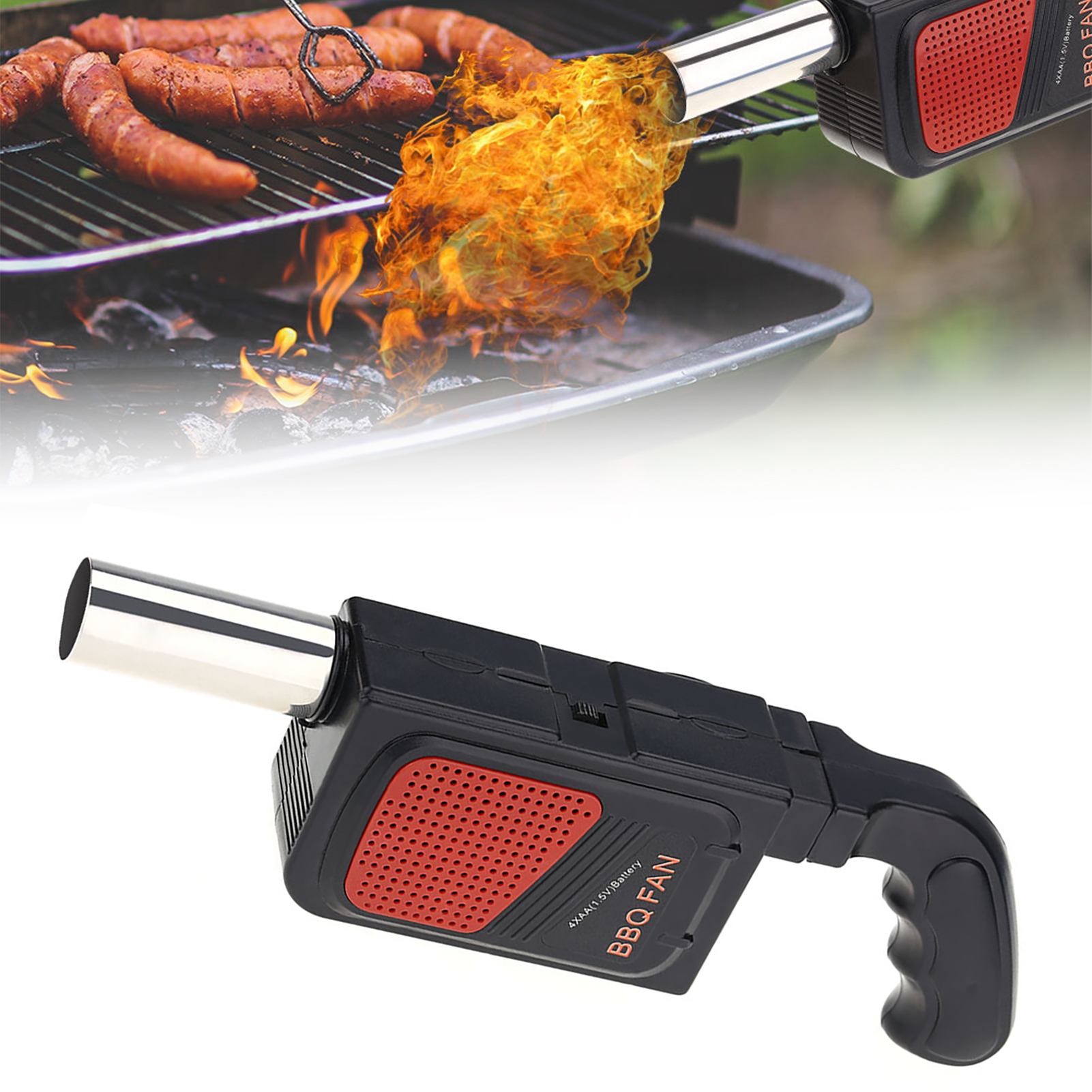 Outdoor Camping Ventilator - Handheld Electric BBQ Fan Air Blower