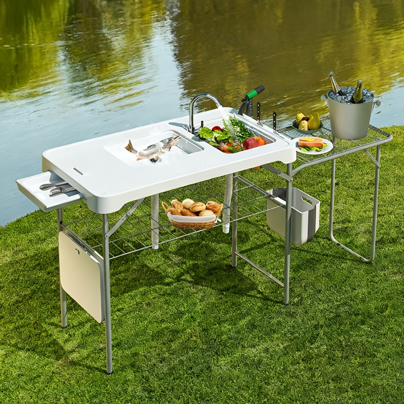 Outdoor Camping Sink - Protable Sink & Fish Cleaning Table