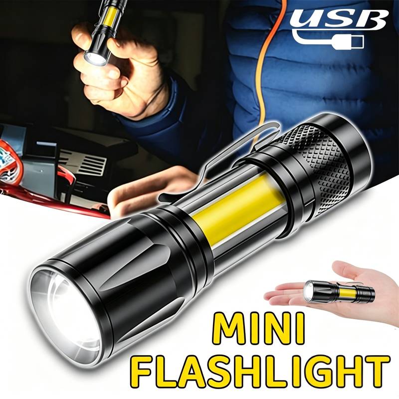Camping Lantern - Mini LED Flashlight COB Floodlight Portable