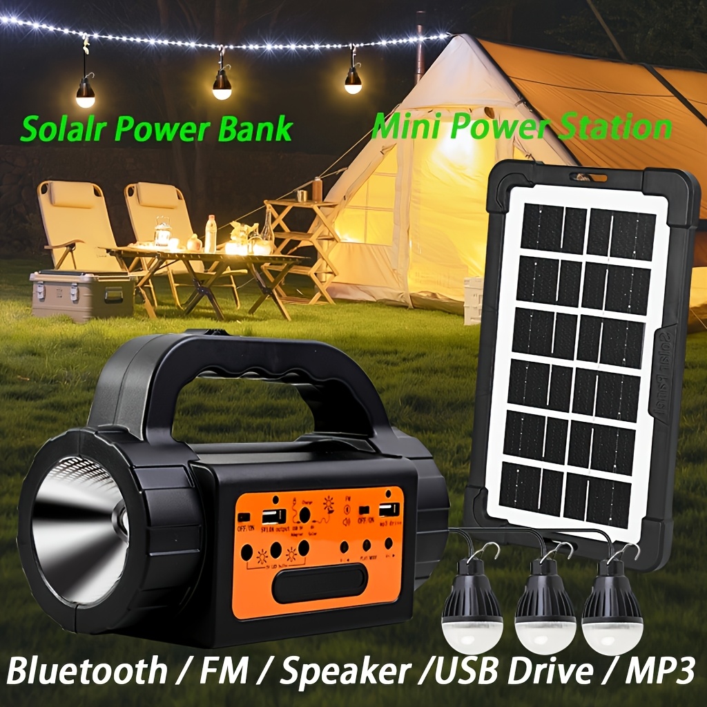 Camping Lantern - Solar Rechargeable Camping Lights Outdoor, Powered