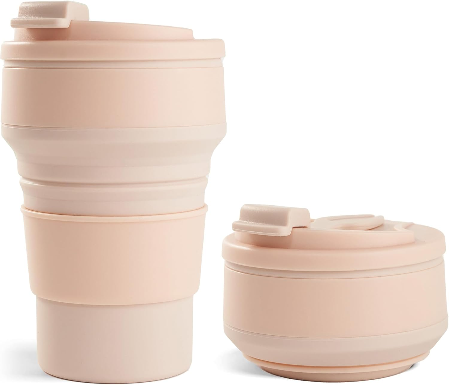 Outdoor Activities In Camping - Collapsible Silicone Travel Cup with Lid