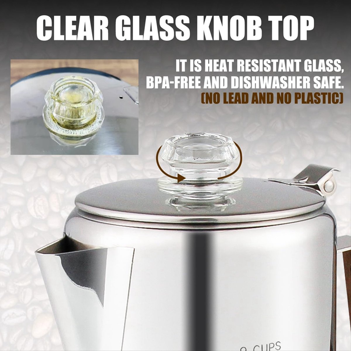 Camp Percolator Coffee - A56K Coffee Percolators Stovetop for Camping,