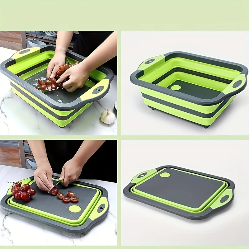 Outdoor Camping Sink - Portable Foldable Water Basin with Built-in