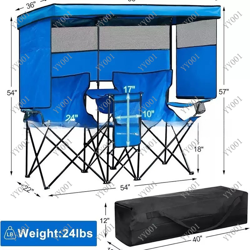 Outdoor Camping Chairs Folding - Portable Double Folding Camping Chair with