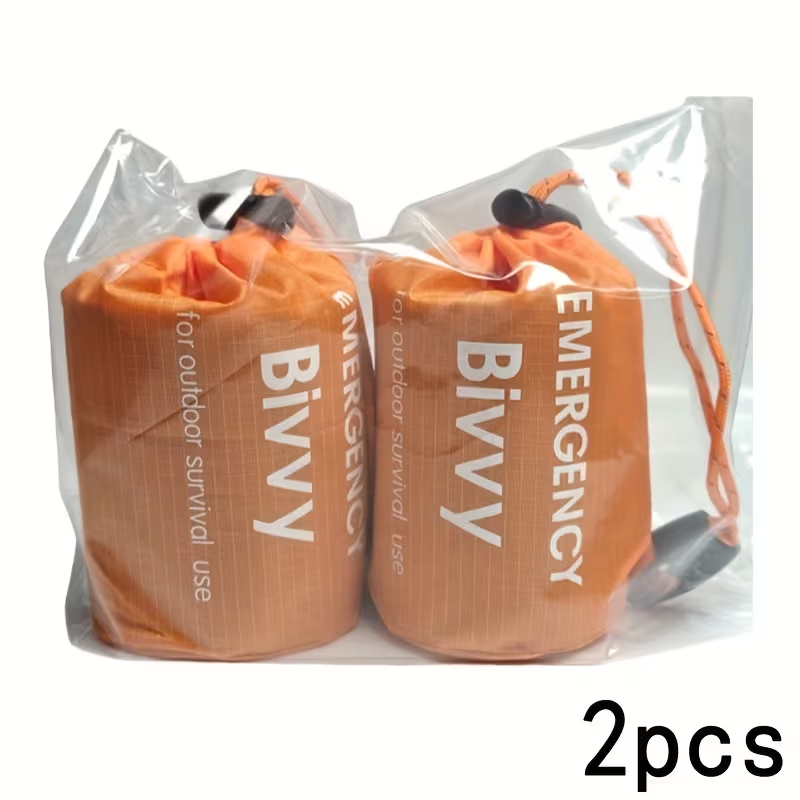 Outdoor Camping Activities For Adults - 2 emergency sleeping bags, suitable for