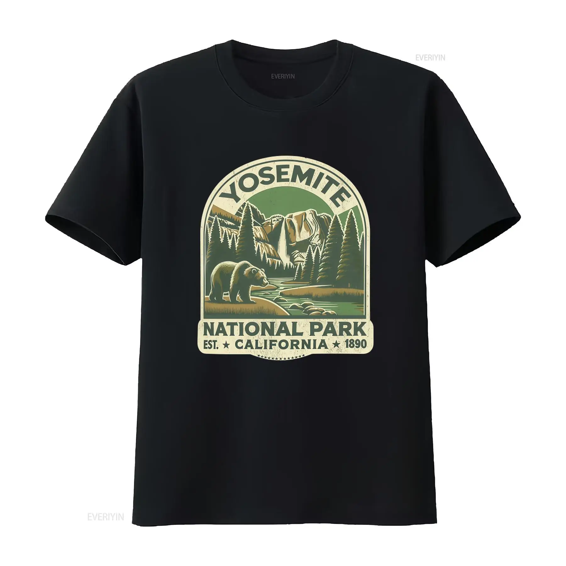 Camping Outdoor Clothing - Vintage Yosemite National Park T Shirt