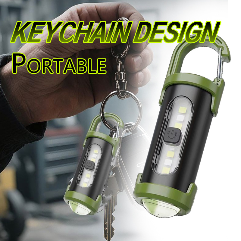 Camping Lantern - Powerful EDC LED Flashlight Keychain Rechargeable