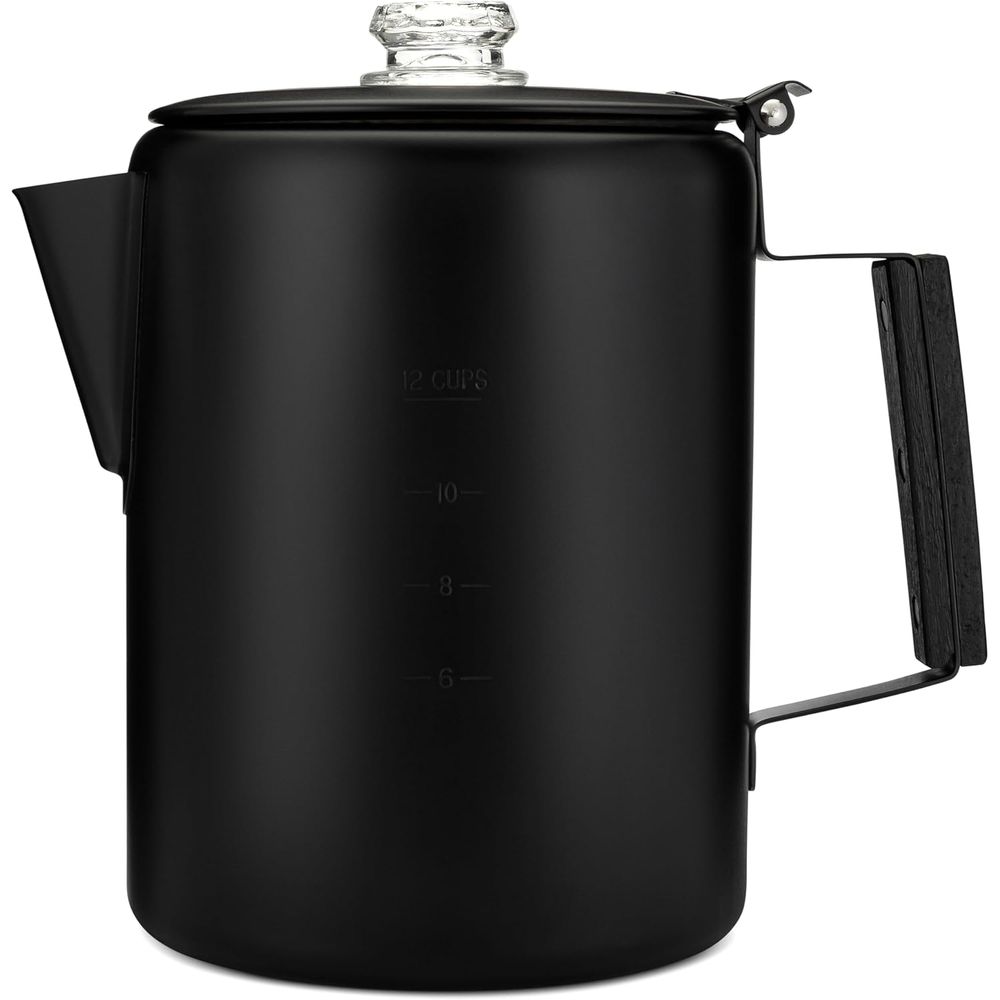 Camp Percolator Coffee - 12-Cup Stainless Steel Percolator Coffee Pot
