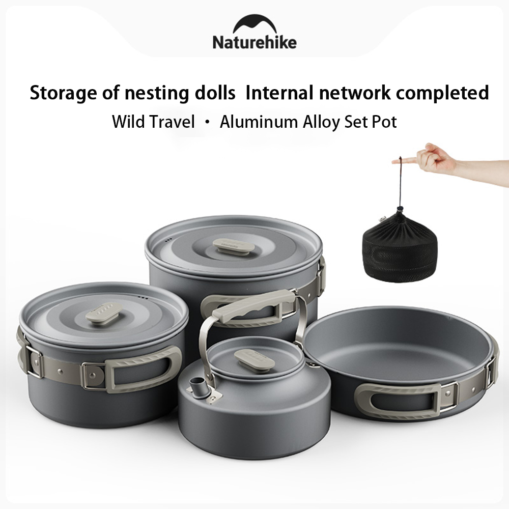 Outdoor Camping Utensils - Naturehike Outdoor Pot Set,Camping Cooking Equipment,Portable