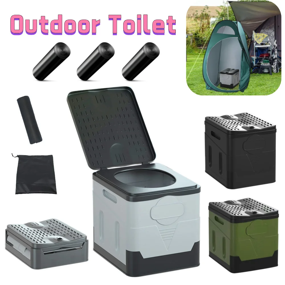 Outdoor Camping Bin - Portable Toilet Car Toilet Bucket Trash