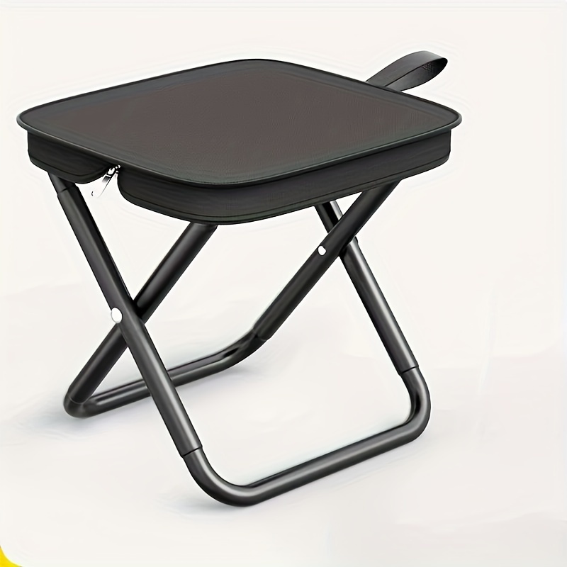 Outdoor Camping Chairs Folding - 1pc Portable Folding Iron Alloy Stool,