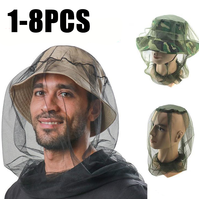 Outdoor Camping Hat - Mesh Head Net Fishing Hat Anti