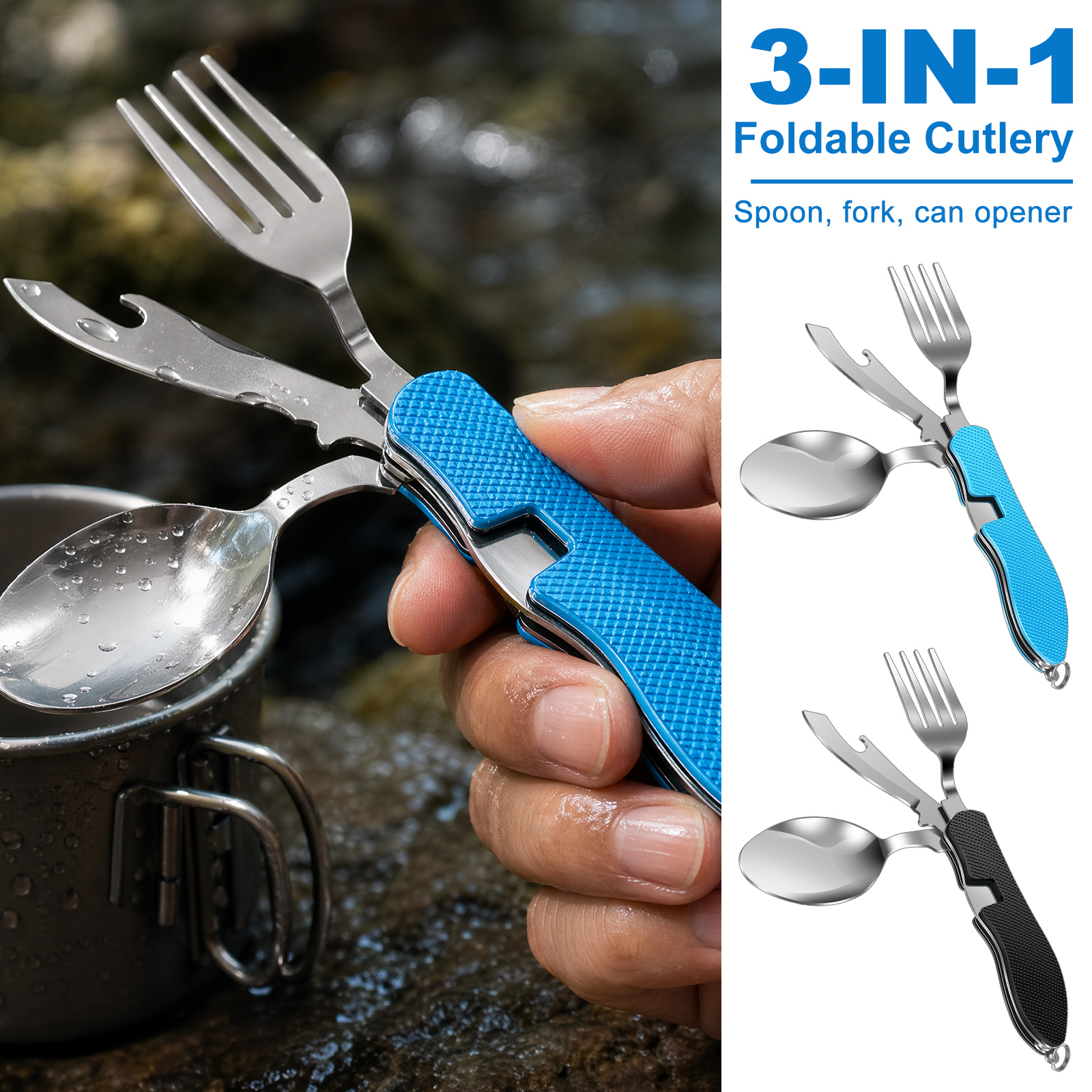 Multifunction 3 in 1 Camping U - Outdoor Camping Utensils avaliação e preço