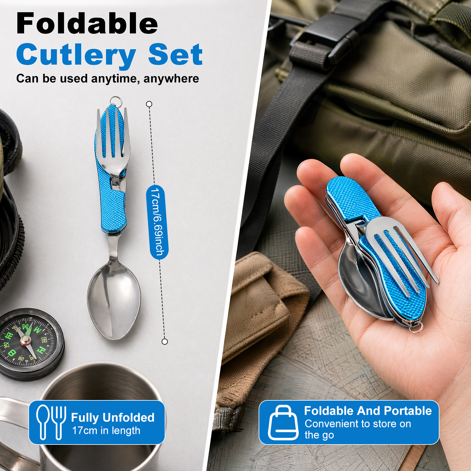 Multifunction 3 in 1 Camping U - Outdoor Camping Utensils avaliação e preço