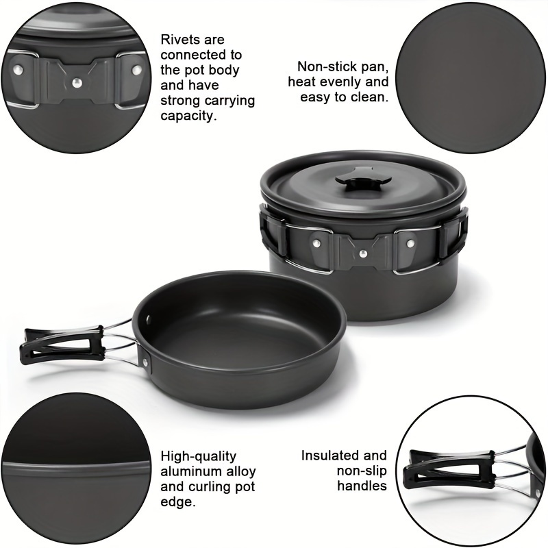 17pcs Camping Cookware Set, Po - Outdoor Camping Kettle avaliação e preço