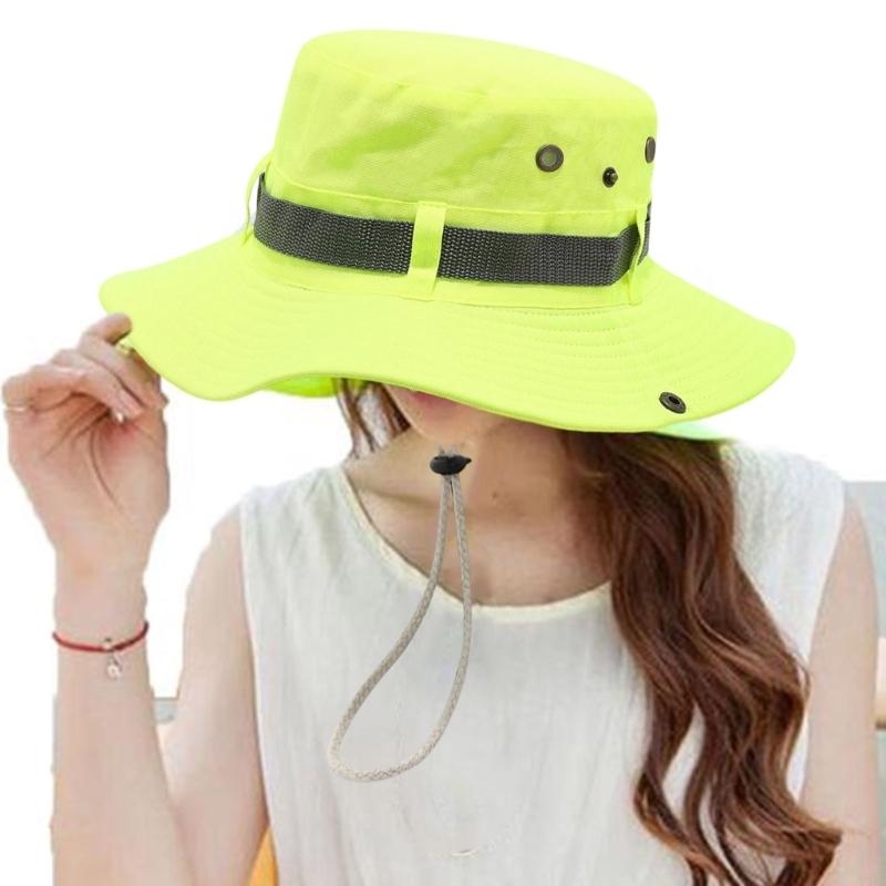 72XE Fluorescent Bucket Hat Wi - Outdoor Camping Activities For Adults avaliação e preço