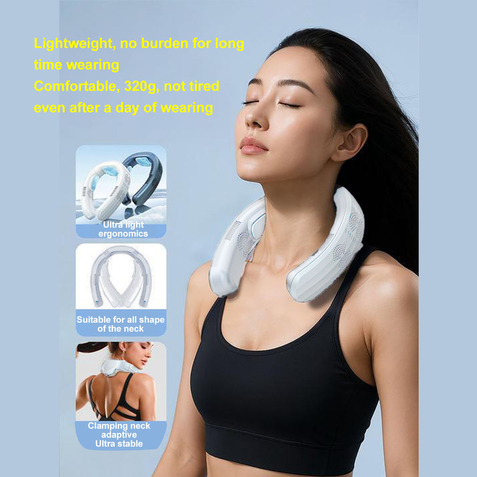 Portable Neck Fan Battery Oper - Outdoor Camping Ventilator avaliação e preço