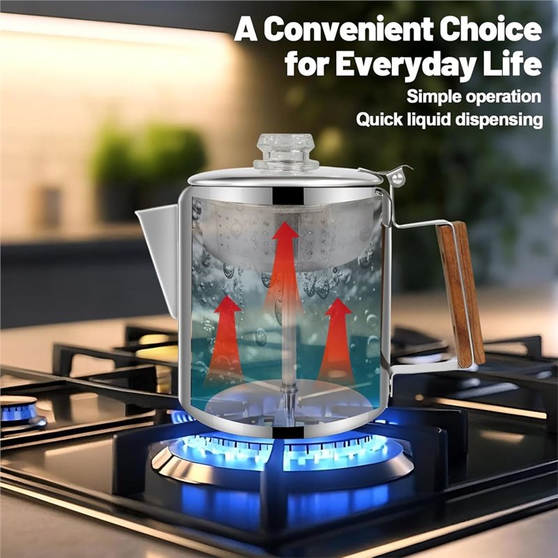 ABFU-For Home And Camping 6 Cu - Camp Percolator Coffee avaliação e preço