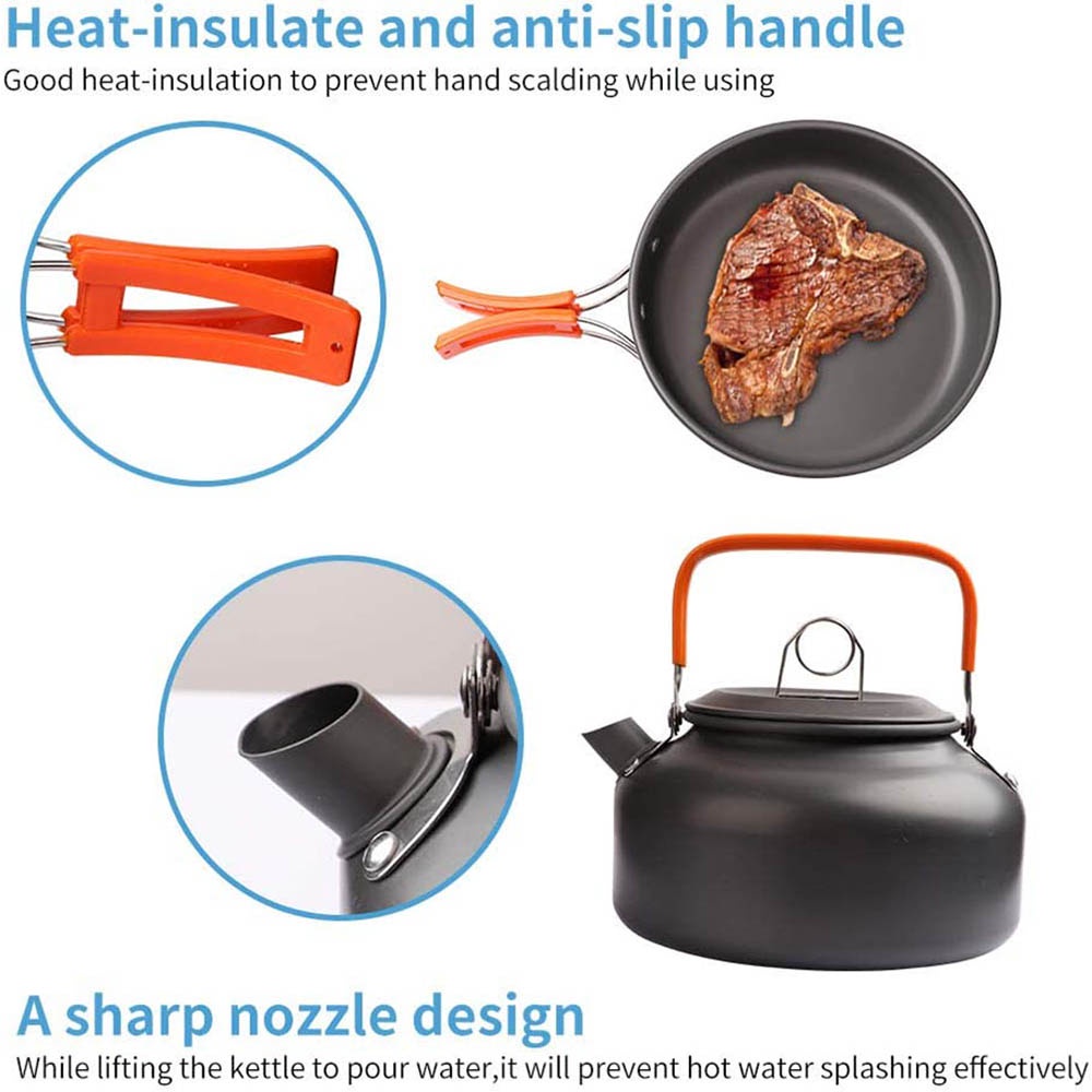 Outdoor camping cooker portabl - Outdoor Camping Kettle avaliação e preço