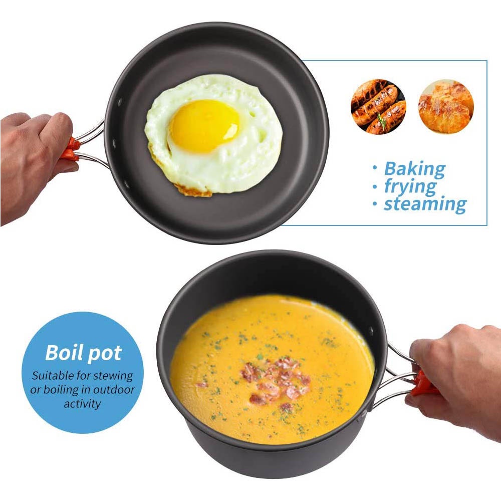 Outdoor camping cooker portabl - Outdoor Camping Kettle avaliação e preço