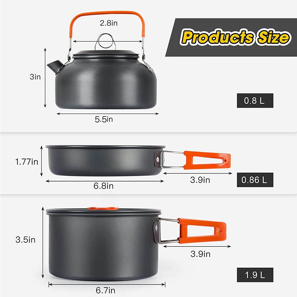 Outdoor camping cooker portabl - Outdoor Camping Kettle avaliação e preço