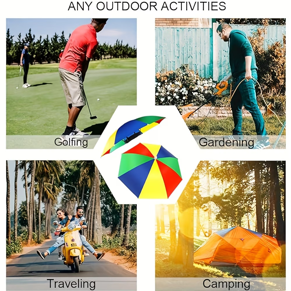 Elastic Headband Umbrella Hat, - Outdoor Camping Hat avaliação e preço