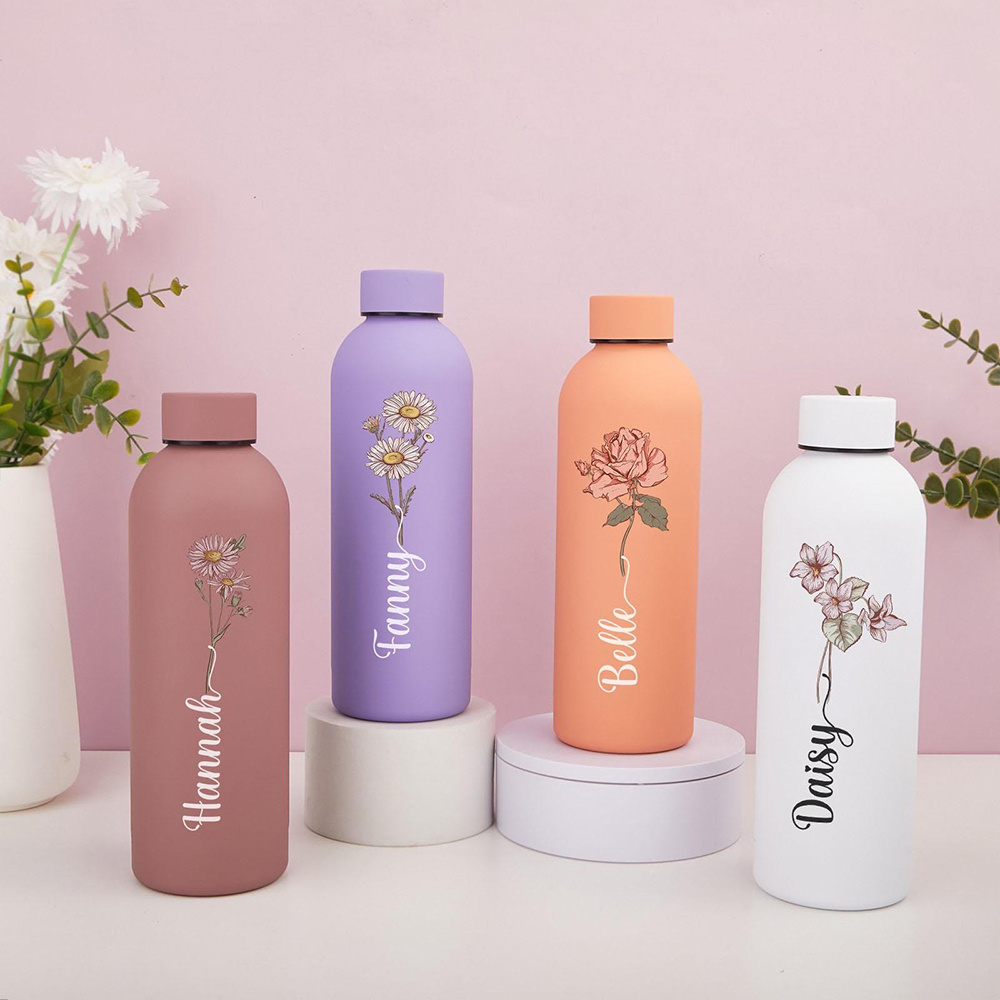 Customized floral water bottle - Vacuum Insulated Flask avaliação e preço