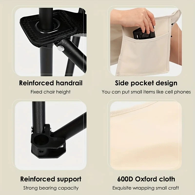 Portable Camping Chair, Foldab - Outdoor Camping Chairs Folding avaliação e preço