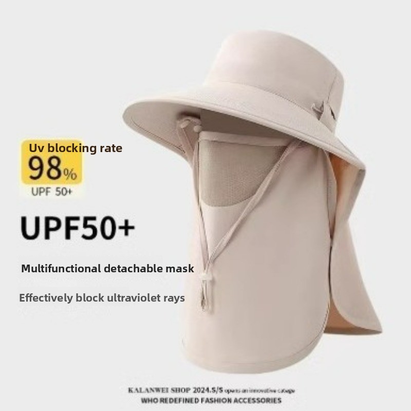 Full Coverage Sun Hat with Fac - Outdoor Camping Hat avaliação e preço