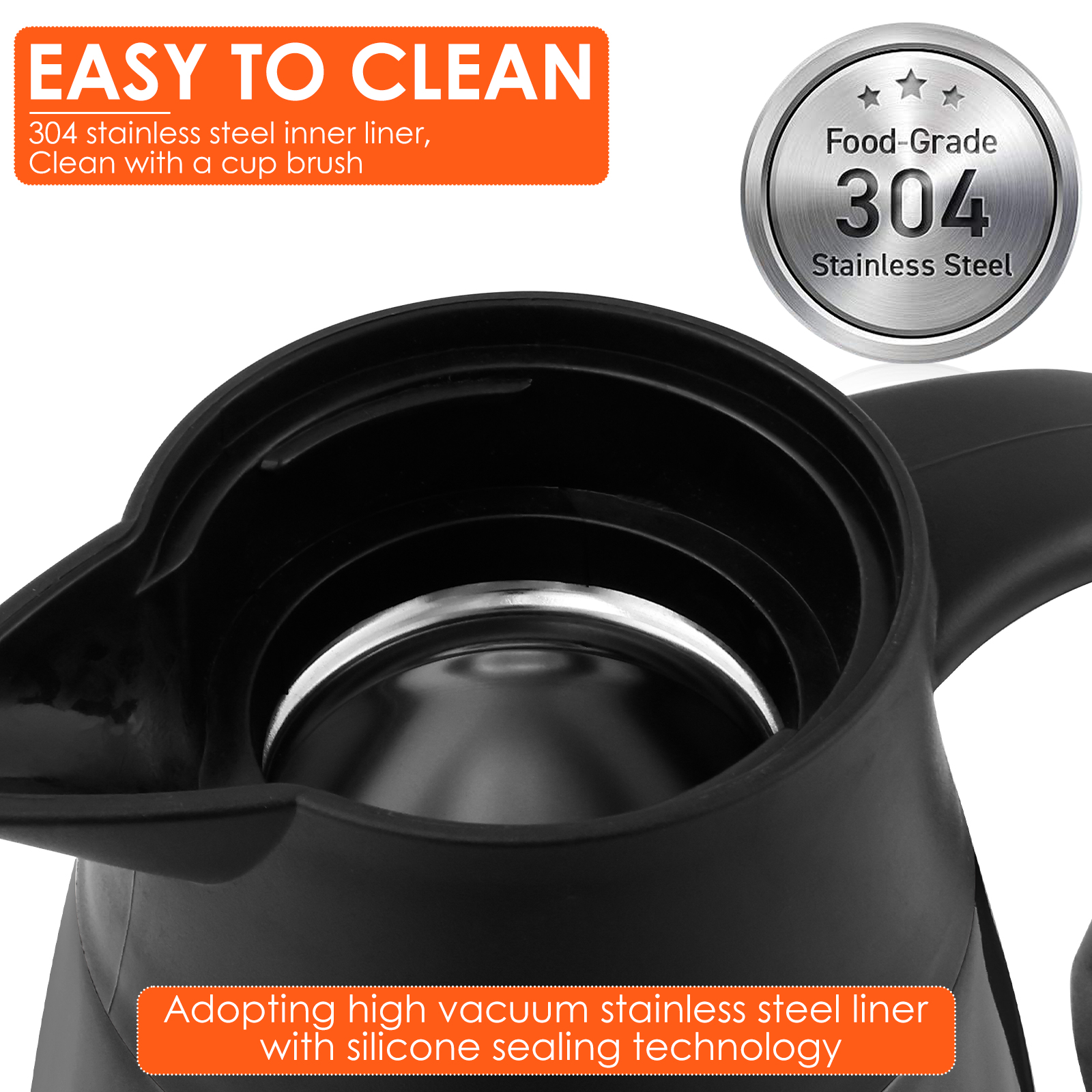 Thermal Coffee Carafe 2L Stain - Vacuum Insulated Flask avaliação e preço