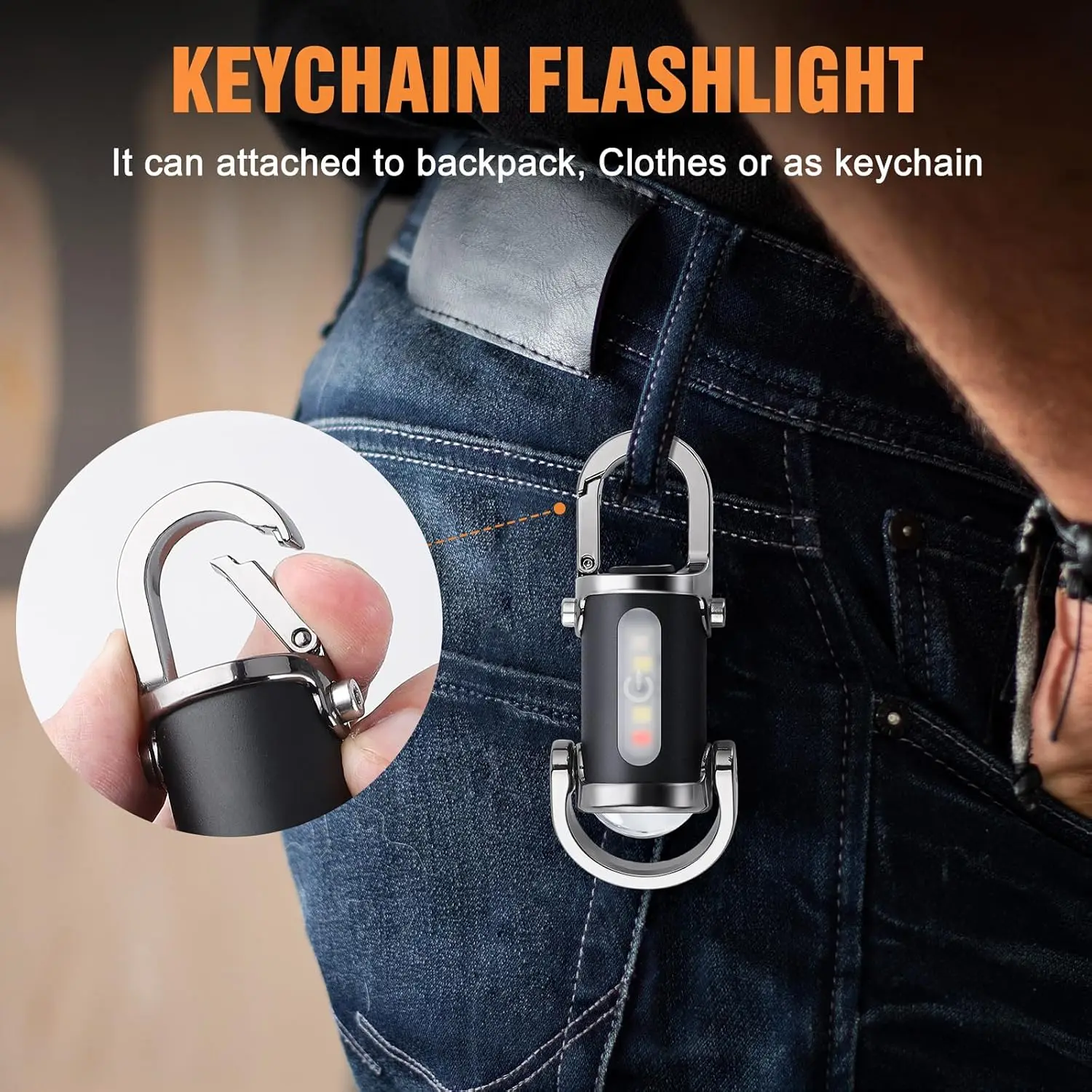 Mini Keychain Flashlight Recha - Outdoor Camping Adventure avaliação e preço