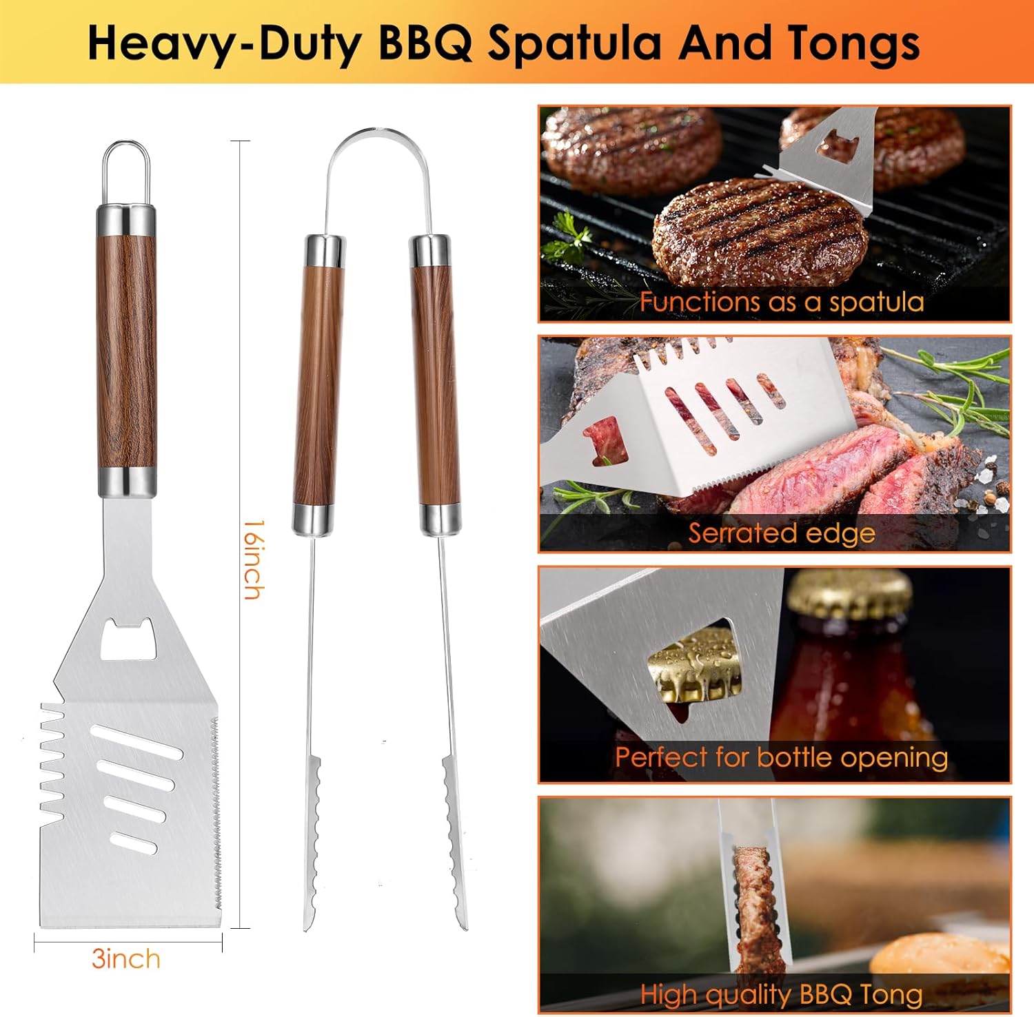 34Pcs Heavy Duty Grill Tools S - Outdoor Camping Utensils avaliação e preço