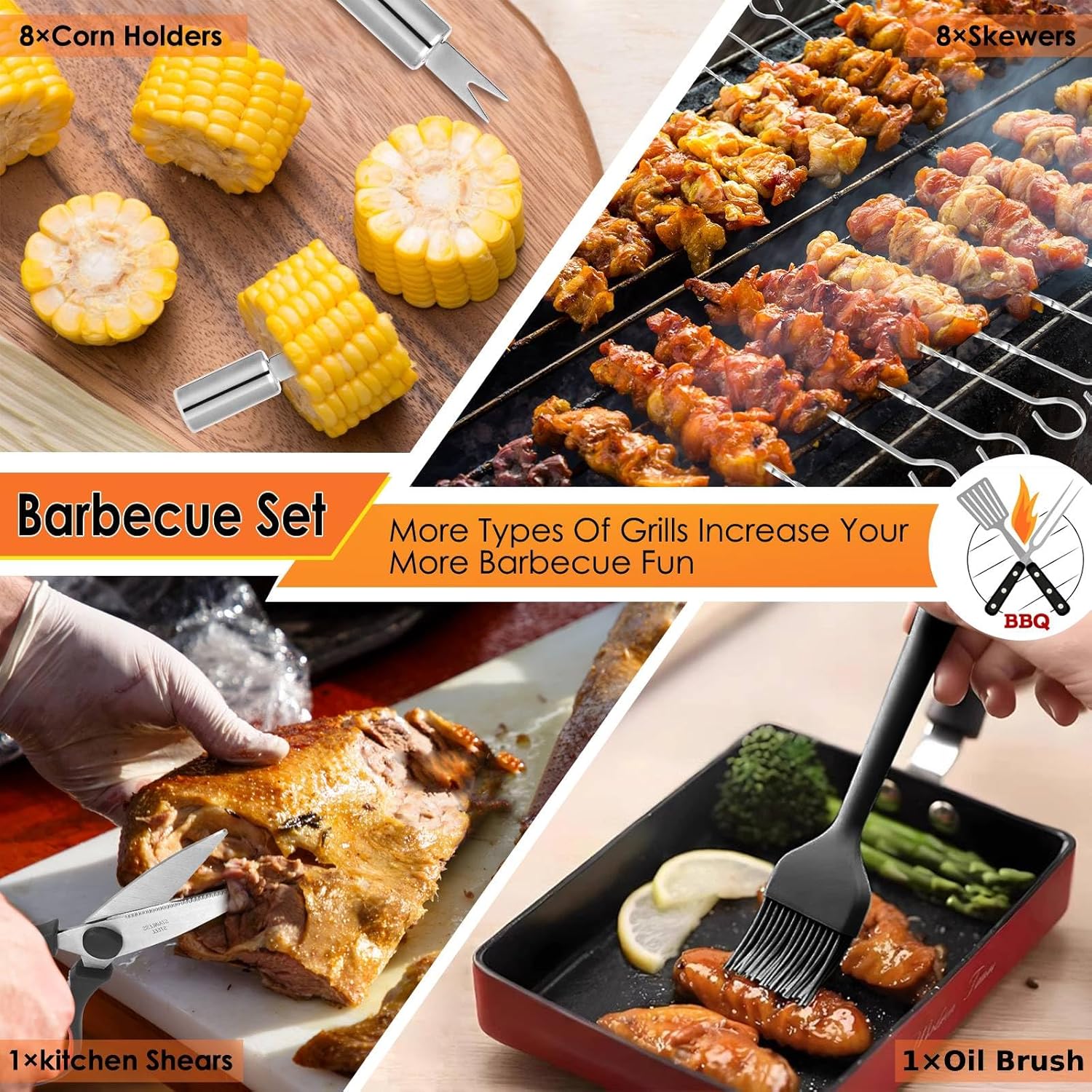 34Pcs Heavy Duty Grill Tools S - Outdoor Camping Utensils avaliação e preço