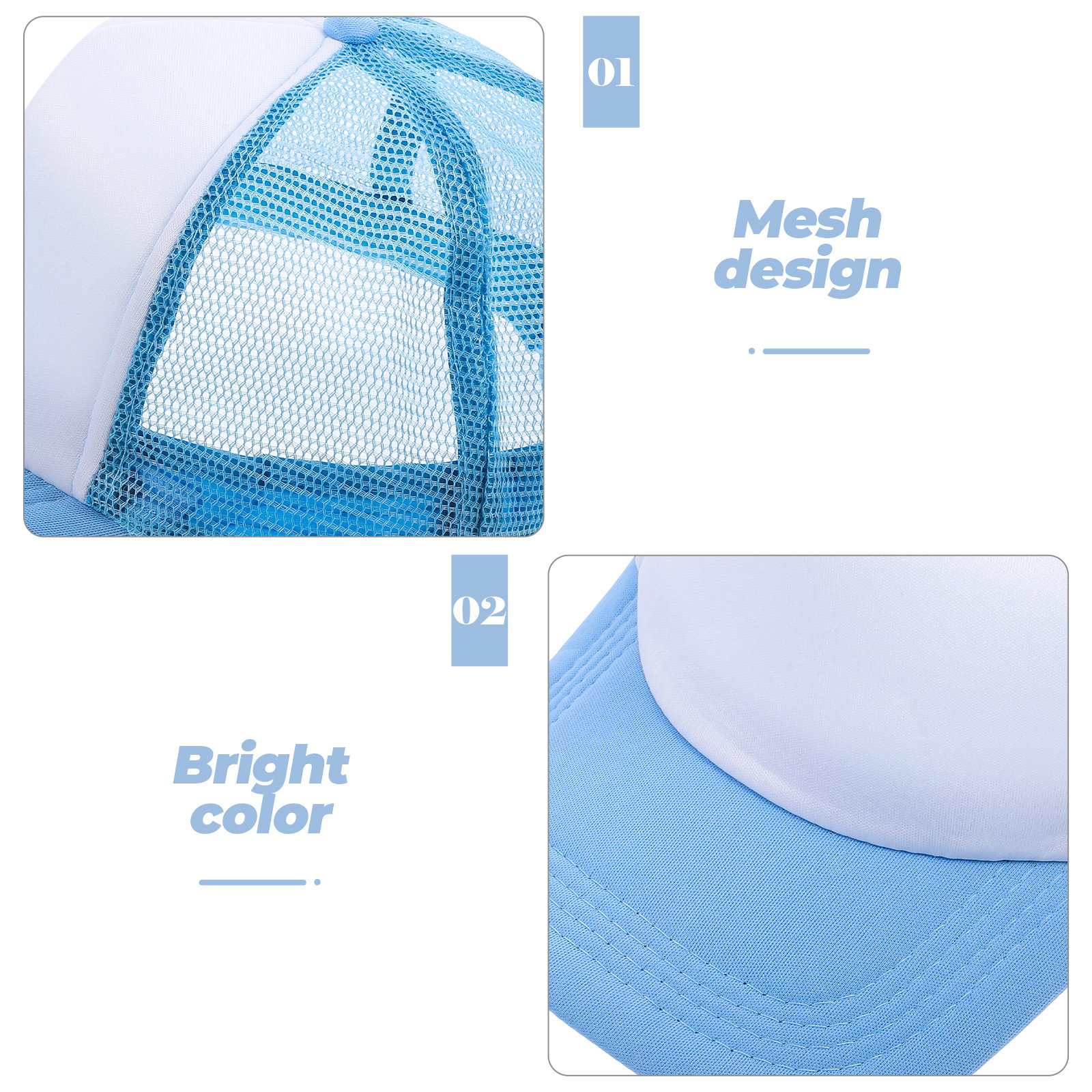 10Pcs Mesh Baseball Hat Blank  - Outdoor Camping Activities For Adults avaliação e preço