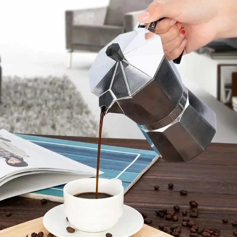 Multi-Size Aluminum Moka Pot C - Camp Percolator Coffee avaliação e preço
